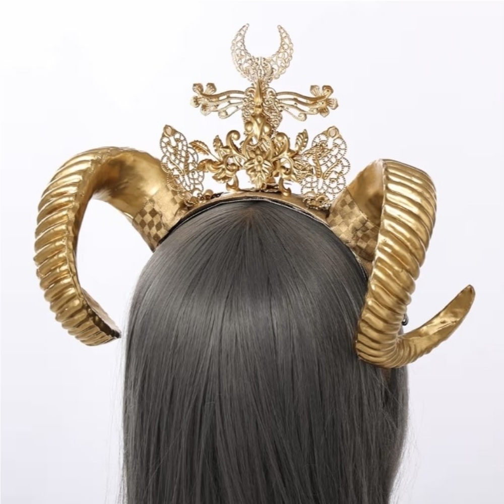 Mary Halo Crown Headband Spiked Zip Tie Halo Crown Sunburst Goddess Headband - Picture 6 of 11